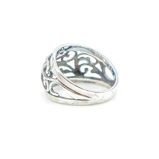 PREMIER DESIGNS Sterling Silver Floral Scroll Ring Size 5