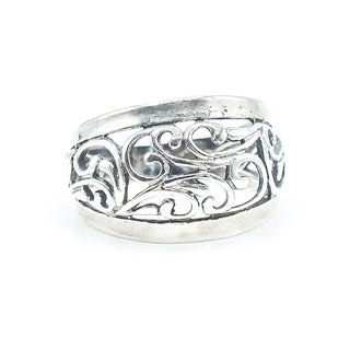 PREMIER DESIGNS Sterling Silver Floral Scroll Ring Size 5