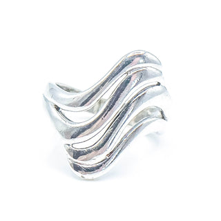 Sterling Silver Wavy Ring Size 7.5