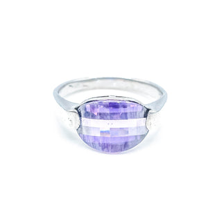 Sterling Silver Purple CZ Ring Size 9