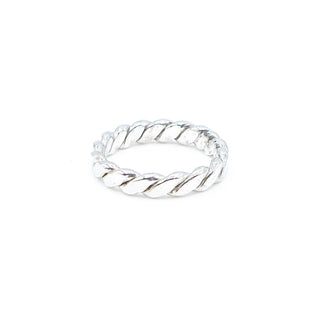 Sterling Silver Twisted Band Ring Size 6.25 Made in Mexico