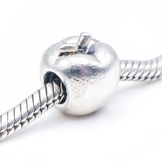 Apple Charm Bead in Sterling Silver