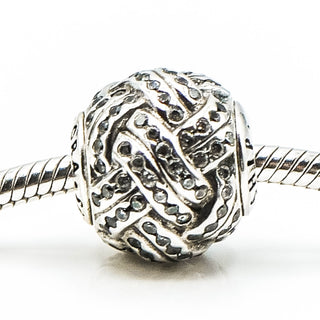 Pandora ESSENCE Friendship Knot Sterling Silver Charm with Clear Zirconia