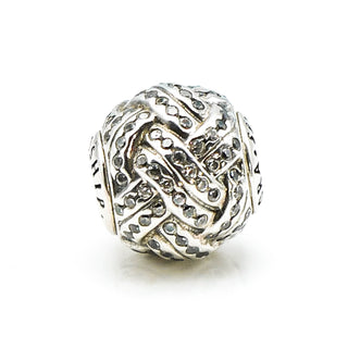 Pandora ESSENCE Friendship Knot Sterling Silver Charm with Clear Zirconia