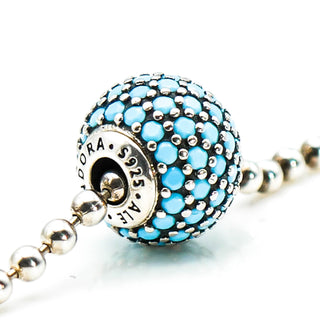 Pandora ESSENCE Wisdom Sterling Silver Charm With Turquoise Crystal