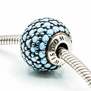 Pandora ESSENCE Wisdom Sterling Silver Charm With Turquoise Crystal