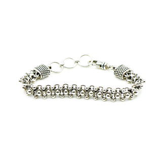 T.K. Anderson Designs Bali Beaded Link Bracelet in Sterling Silver