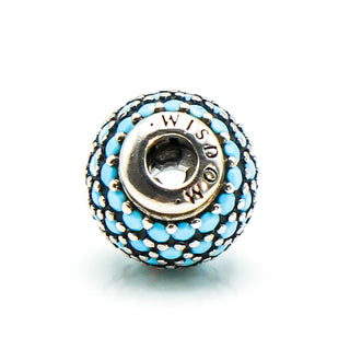 Pandora ESSENCE Wisdom Sterling Silver Charm With Turquoise Crystal