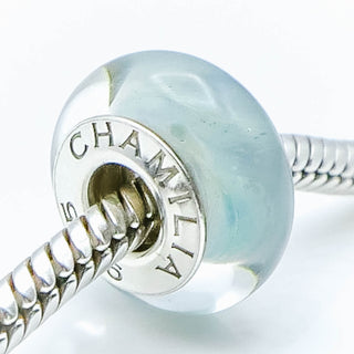 CHAMILIA Blue Murano Glass Charm With Sterling Silver Core