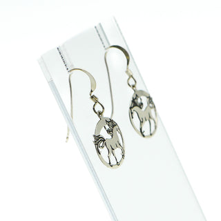 Sterling Silver Horse Dangle Earrings