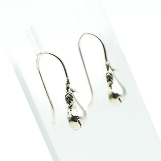 Sterling Silver Pear Dangle Earrings