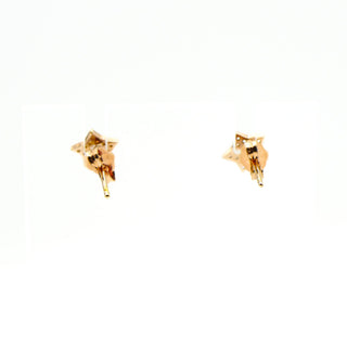 Sterling Silver Rose Gold Plated Star Stud Earrings