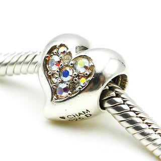 CHAMILIA Swarovski Crystal Heart Sterling Silver Charm