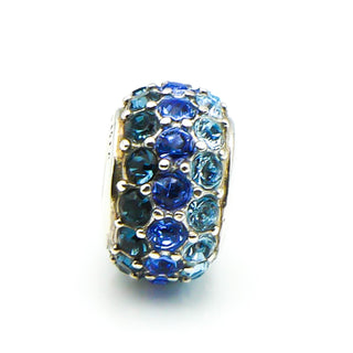 CHAMILIA Ombre Brilliance Sterling Silver Charm With Blue Swarovski Crystals