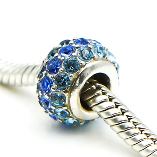 CHAMILIA Ombre Brilliance Sterling Silver Charm With Blue Swarovski Crystals