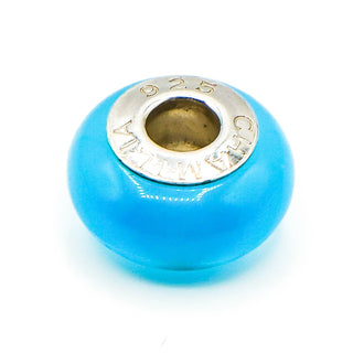 CHAMILIA Teal Murano Glass Bead With Sterling Silver Core