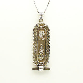 Egyptian Cartouche Sterling Silver Pendant