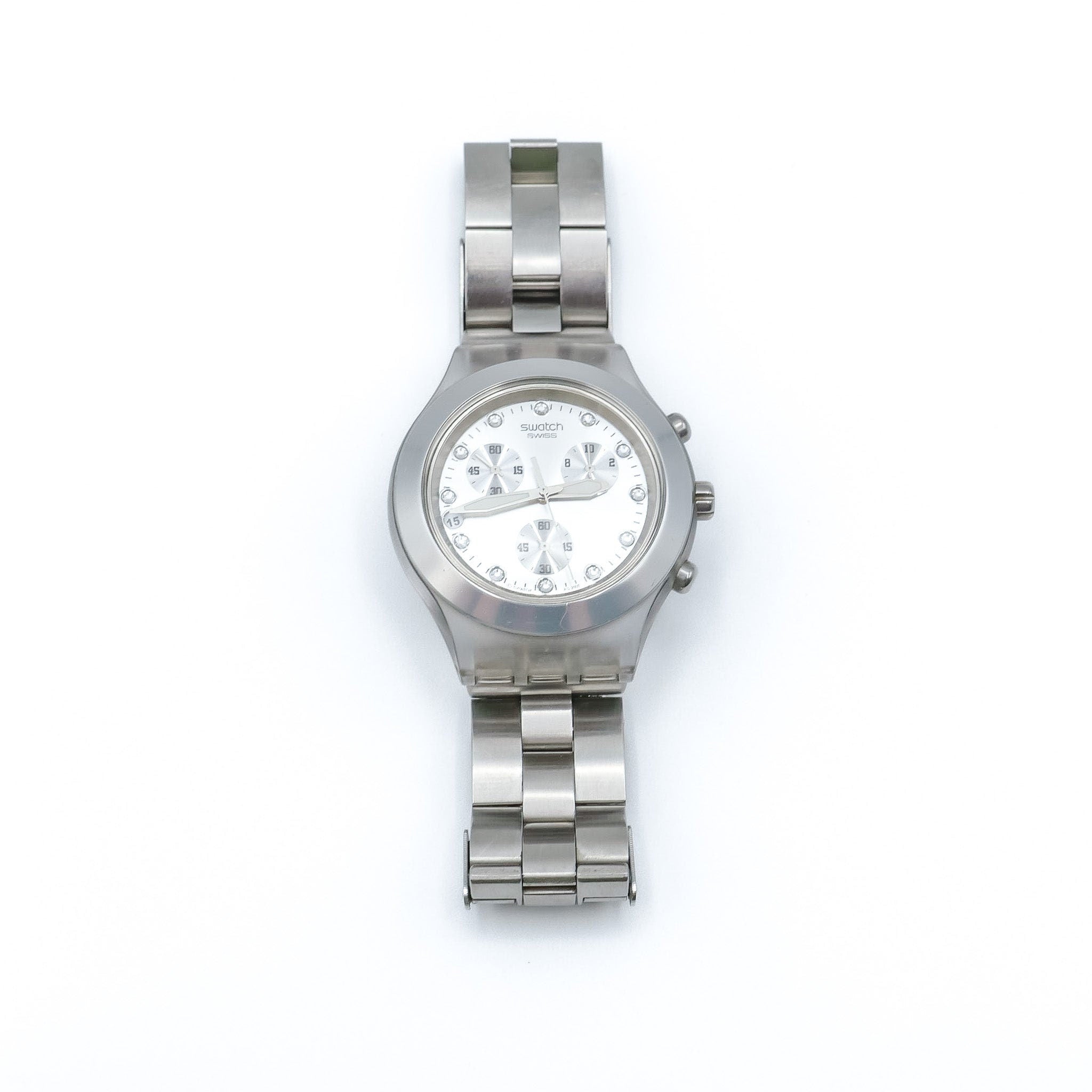 Swatch Irony Diaphane Chrono Full Blooded Silver Watch SVCK4038G