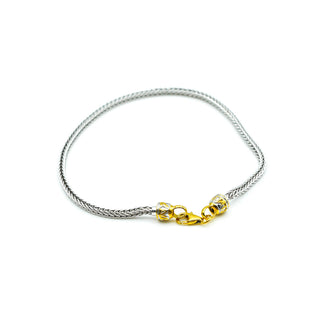 Gems On Vogue 7.8-Inch Sterling Silver Charm Bracelet With 18K Gold Plating