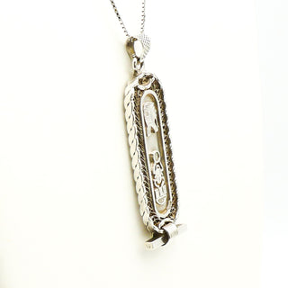 Egyptian Cartouche Sterling Silver Pendant