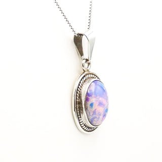 Sterling Silver Dichroic Glass Pendant Made in Mexico