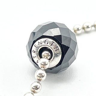 Pandora ESSENCE Strength Sterling Silver Charm With Faceted Black Spinel
