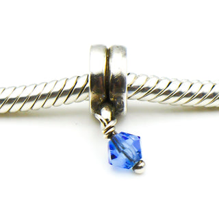 CHAMILIA Blue Swarovski Crystal Sterling Silver Dangle Charm