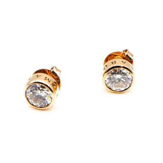 THOMAS SABO Rose Gold Plated Clear Cubic Zirconia Round Stud Earrings