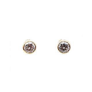 THOMAS SABO Rose Gold Plated Clear Cubic Zirconia Round Stud Earrings