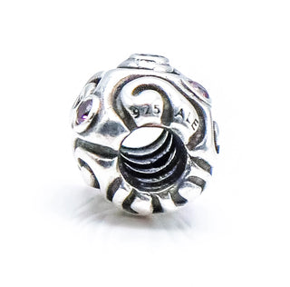 PANDORA Day Dream 925 ALE Sterling Silver Charm Bead With Red Cubic Zirconia