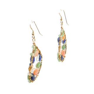 KEP Designs Maggie Earrings Lapis Chrysoprase Rose Quartz Gold Filled Hoops