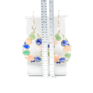 KEP Designs Maggie Earrings Lapis Chrysoprase Rose Quartz Gold Filled Hoops