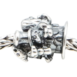 Trollbeads English Tea Party Sterling Silver Charm – Alice in Wonderland UK World Tour