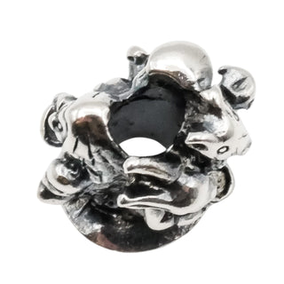 Trollbeads English Tea Party Sterling Silver Charm – Alice in Wonderland UK World Tour