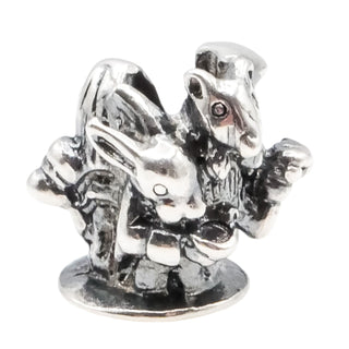Trollbeads English Tea Party Sterling Silver Charm – Alice in Wonderland UK World Tour