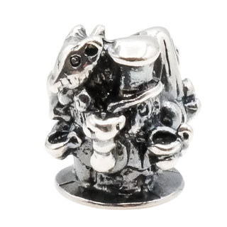 Trollbeads English Tea Party Sterling Silver Charm – Alice in Wonderland UK World Tour