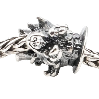 Trollbeads English Tea Party Sterling Silver Charm – Alice in Wonderland UK World Tour