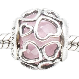 Pandora Pink Encased In Love Sterling Silver Charm