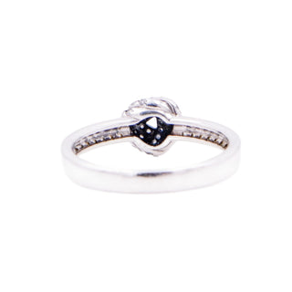 Pandora Retired Sparkling Love Knot Sterling Silver Clear CZ Ring Size 9