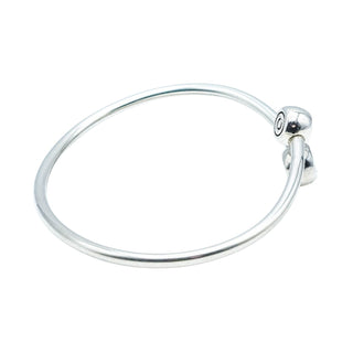 Chamilia Sterling Silver 7.9 Inch Flex Bangle Charm Bracelet Stoppers