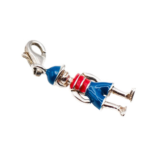 Thomas Sabo Rare Charm Boy Sterling Silver Enamel Pendant 925 Blue & Red