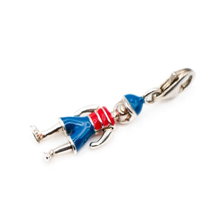 Thomas Sabo Rare Charm Boy Sterling Silver Enamel Pendant 925 Blue & Red