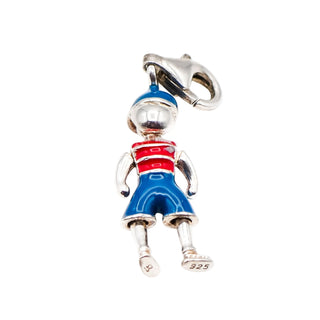 Thomas Sabo Rare Charm Boy Sterling Silver Enamel Pendant 925 Blue & Red
