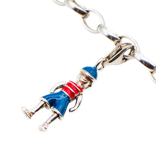 Thomas Sabo Rare Charm Boy Sterling Silver Enamel Pendant 925 Blue & Red