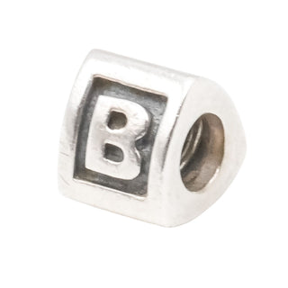 Pandora Letter B Alphabet Charm Sterling Silver Initial Bead Retired