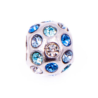 Chamilia Disco Sterling Silver Charm With Blue Swarovski Crystals