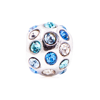 Chamilia Disco Sterling Silver Charm With Blue Swarovski Crystals