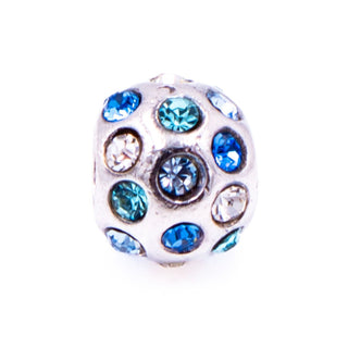 Chamilia Disco Sterling Silver Charm With Blue Swarovski Crystals