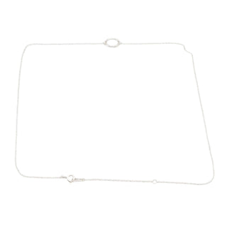 Sterling Silver Karma Circle Necklace – Adjustable 16.5 to 18.5 Inches
