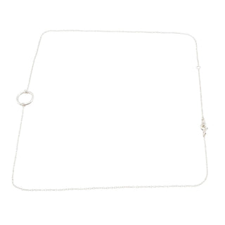 Sterling Silver Karma Circle Necklace – Adjustable 16.5 to 18.5 Inches
